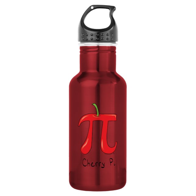 Cherry Pi Symbol Niedlich Mathematiklehrer Edelstahlflasche (Vorderseite)