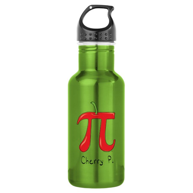 Cherry Pi Symbol Niedlich Mathematiklehrer Edelstahlflasche (Vorderseite)