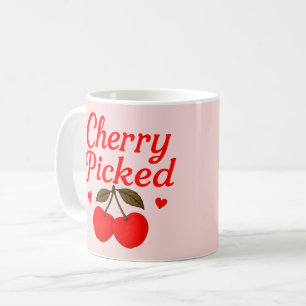 Cherry Picked Hearts Romantischer Cottage Core Pin Kaffeetasse