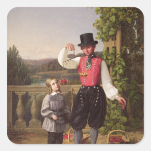 Cherry Pickers Quadratischer Aufkleber