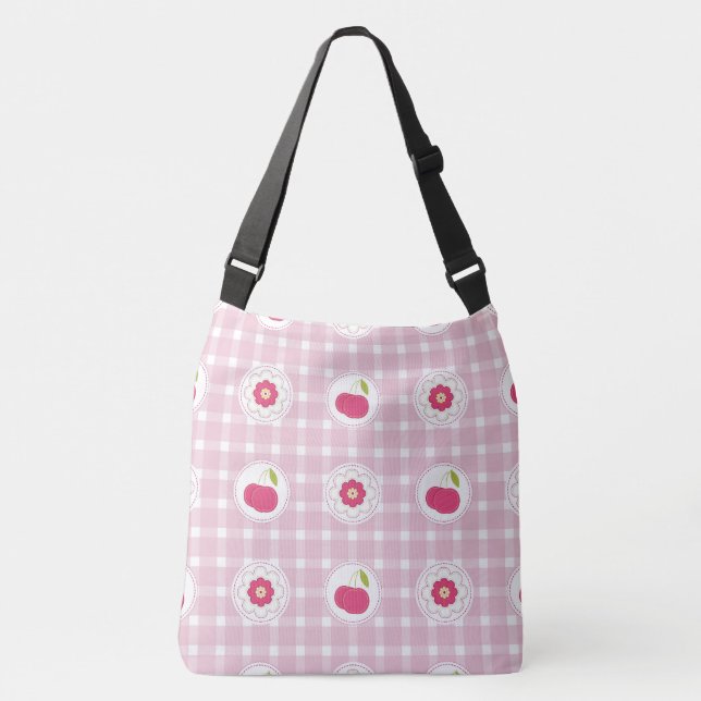 Cherry Picnic Cross-Body Bag Tragetaschen Mit Langen Trägern (Vorderseite)