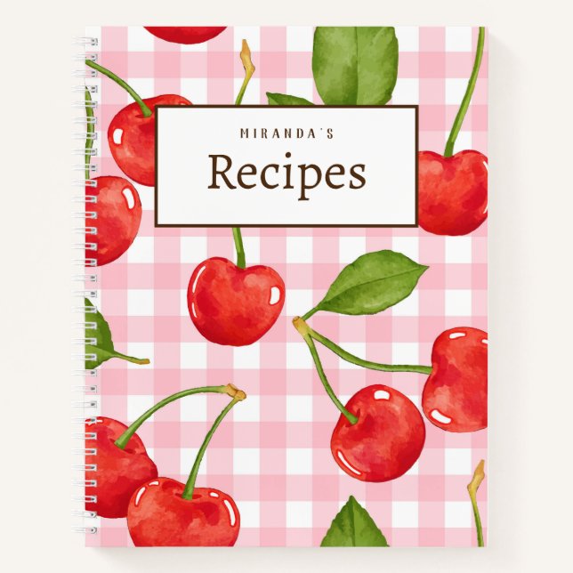 Cherry Picnic Recipe Book Notizbuch (Vorderseite)