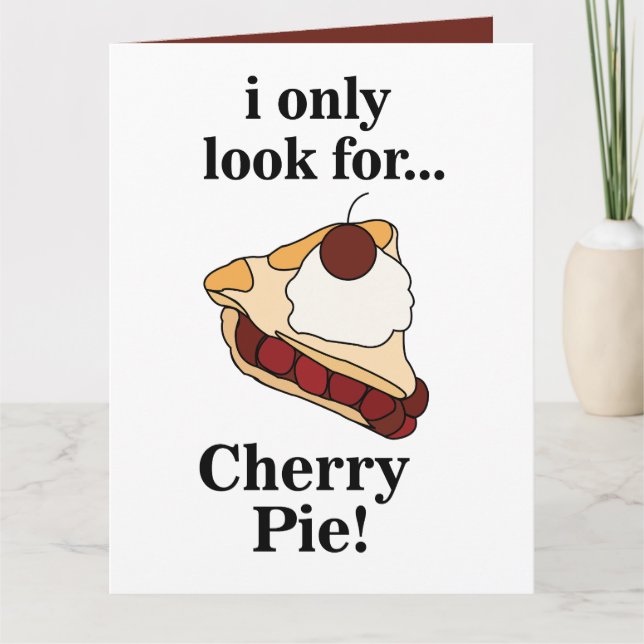 Cherry Pie Dessert Party Karte (Vorderseite)