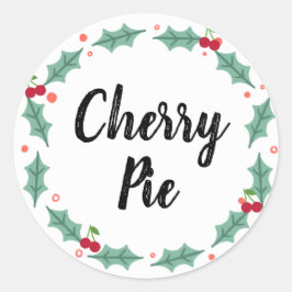 Cherry Pie Food Labels Runder Aufkleber