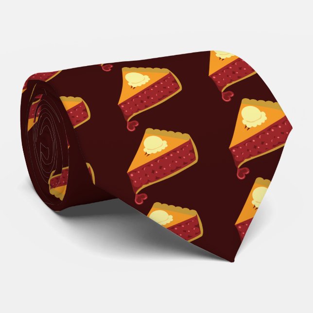 Cherry Pie Heart Krawatte (Gerollt)