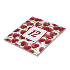 Cherry Pie Number Tile Fliese