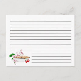 Cherry Pie Recipe Card Postkarte