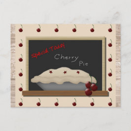 Cherry Pie Recipe Cards Postkarte