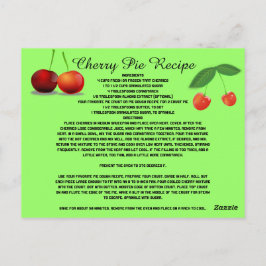 Cherry Pie Recipe Frucht Süßigkeiten Dessert Koch Postkarte