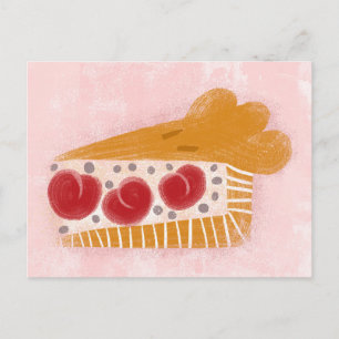 Cherry Pie Slice Postcard Postkarte