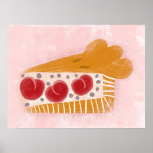 Cherry Pie Slice Poster Kunst