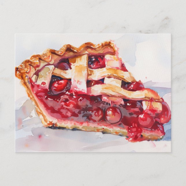 Cherry Pie Slice Postkarte (Vorderseite)