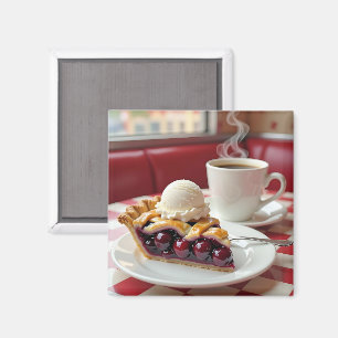 Cherry Pie, Vanilla Ice Creme & Kaffee Magnet