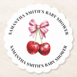 Cherry Pink Coquette Babydusche Untersetzer