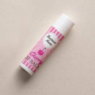 Cherry Pink - Lip Balm Label - 1,25" Square Quadratischer Aufkleber