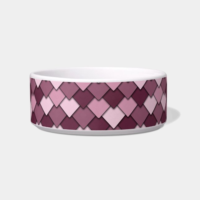 Cherry Pink Square and Diamond Pattern Napf (Vorderseite)