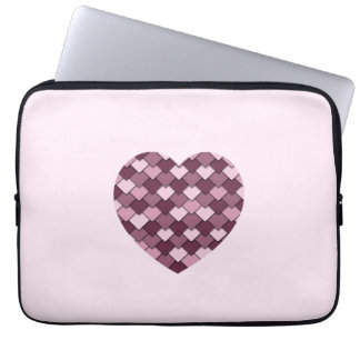 Cherry Pink Square und Diamond Herz Laptopschutzhülle