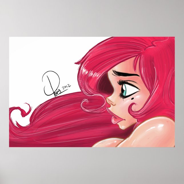 Cherry Pinup Poster : "Profil" (Vorne)