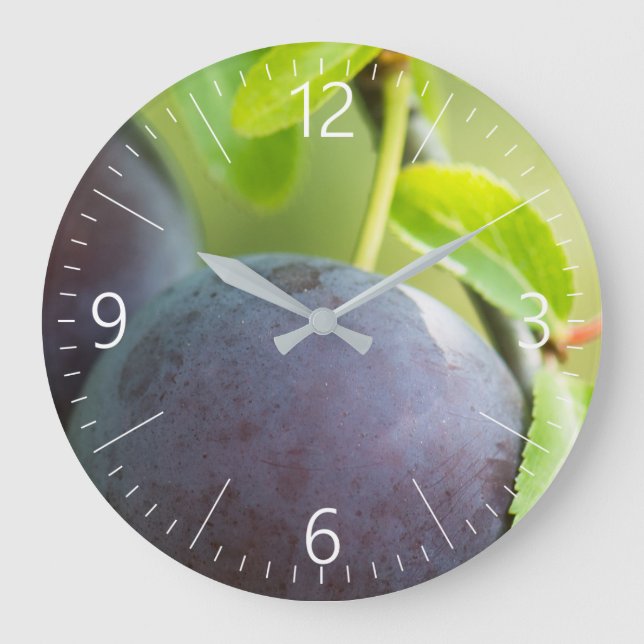 Cherry plum große wanduhr (Vorderseite)