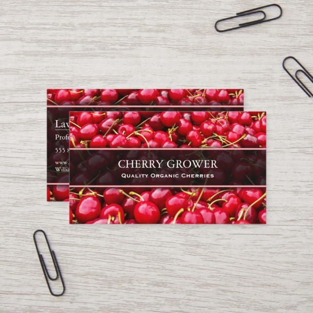 Cherry Producer / Bauer Foto Business Card Visitenkarte (Vorderseite/Rückseite Beispiel)