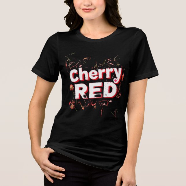 "Cherry Red Aesthetic - Bold & Vibranding Design m Tri-Blend Shirt (Vorderseite)