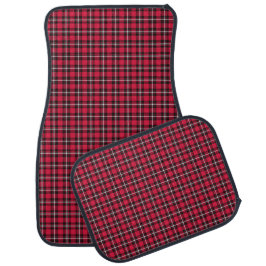 Cherry Red and Black Sporty Kariert Pattern Automatte