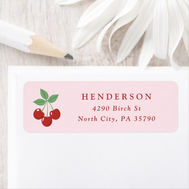Cherry Red and Pink Return Address (Insitu)