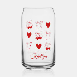 Cherry Red Bow Coquette Junggeselinnen-Abschied Be Dosenglas