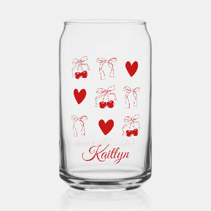 Cherry Red Bow Coquette Junggeselinnen-Abschied Be Dosenglas