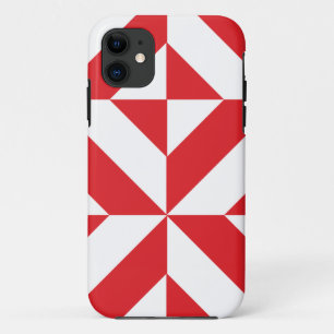 Cherry Red Geometric Deko Cube Pattern Case-Mate iPhone Hülle