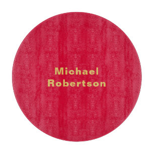 Cherry Red Gold Colors Beruflich Trendy Modern Schneidebrett