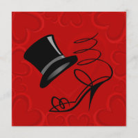 Cherry Red Hearts Top Hat und High Heels laden