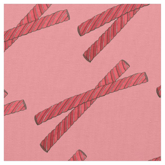 Cherry Red Licorice Whips Licorice Drehung Candy Stoff (Nahaufnahme)