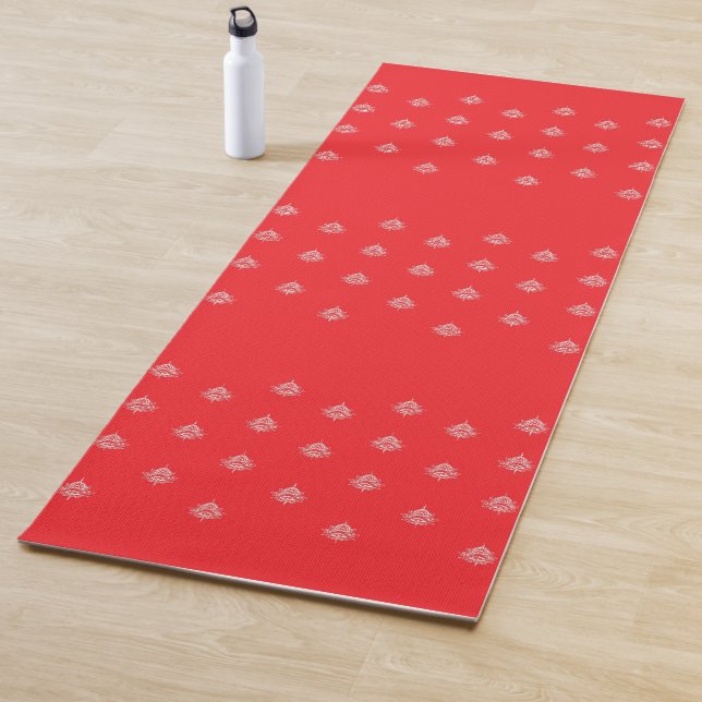 Cherry Red mit Mandalasen Yogamatte (Beispiel)