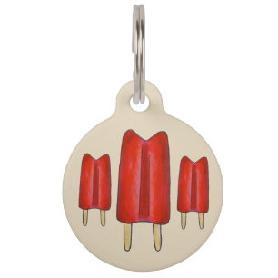 Cherry Red Popsicle Twin Pop Ice Lollies Haustiermarke