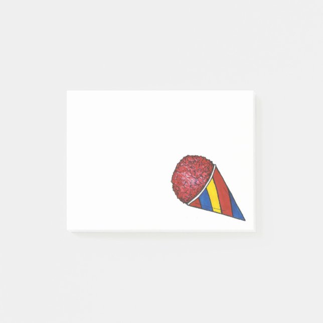 Cherry Red Snow Sno Cone Snocone Post Post-it Klebezettel (Vorderseite)
