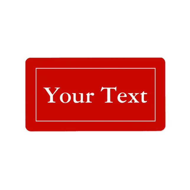 Cherry Red Stickers oder Labels mit/ Custom Text Adressaufkleber (Vorne)