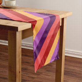 Cherry Red Violet Stripes Small Table Runner Kurzer Tischläufer