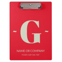 Cherry Red White Eleganmonogram: Trendy Template