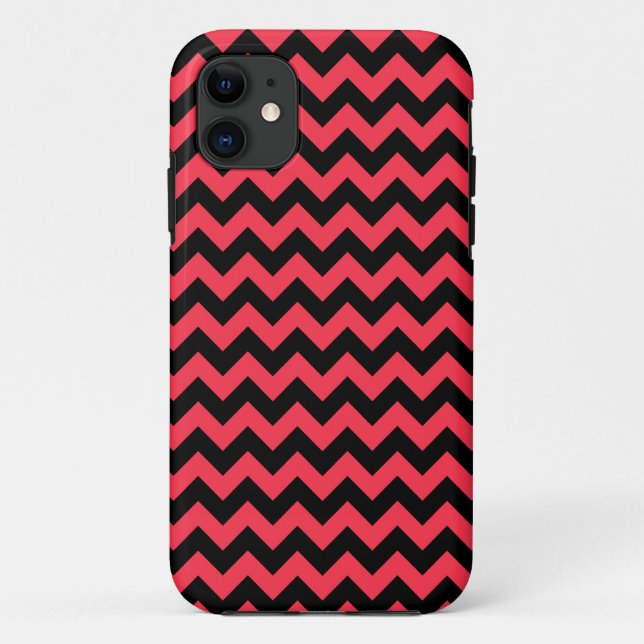 Cherry Red Zickzack Zigzag Case-Mate iPhone Hülle (Rückseite)