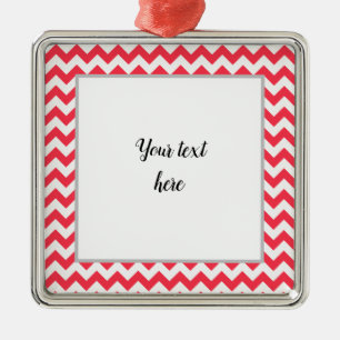 Cherry Red Zickzack Zigzag Ornament Aus Metall