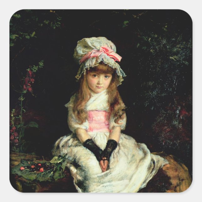 Cherry Ripe, 1879 Quadratischer Aufkleber (Vorderseite)