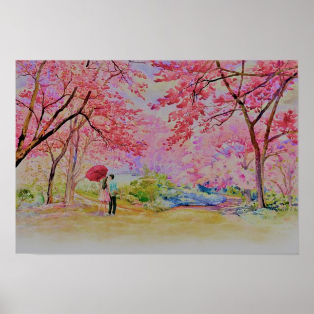 Cherry Roadside Painting Poster (Vorne)