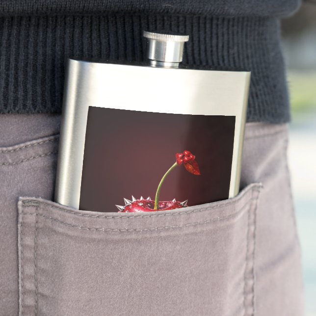 Cherry Rock Style Stainless Steel Flask Flachmann (Beispiel)