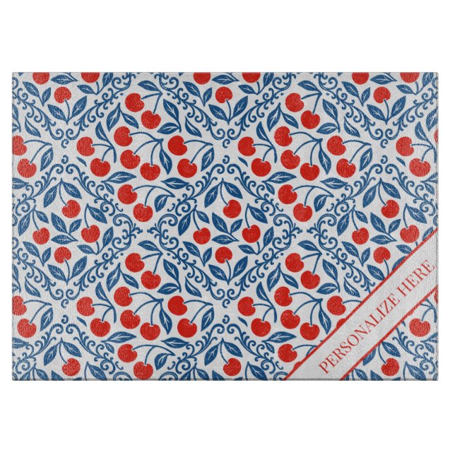 Cherry Rustic Farmhouse French Country Schneidebrett (Vorderseite)