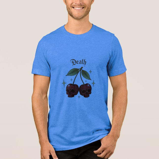 Cherry Skulls – Gothic Fruit Fusion Tri-Blend Shirt (Vorderseite)