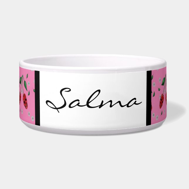 Cherry Skulls personalisiert Napf (Vorderseite)