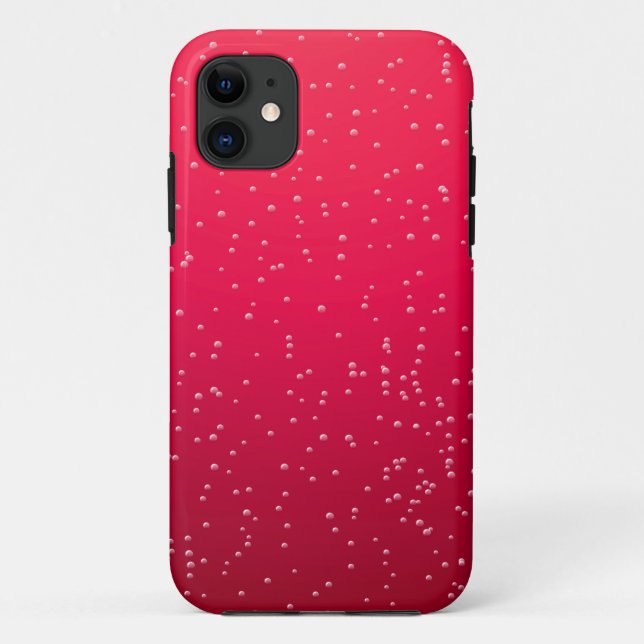 Cherry Soda mit winzigen Bläschen Hintergrundkunst Case-Mate iPhone Hülle (Rückseite)