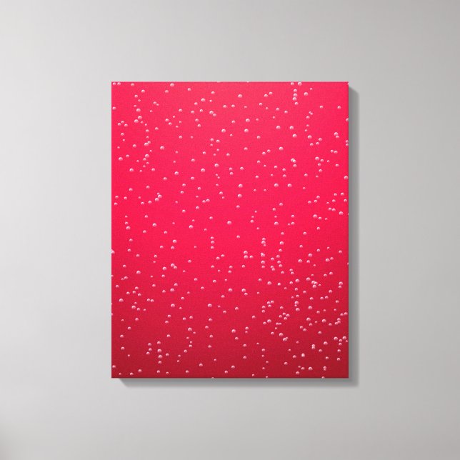 Cherry Soda mit winzigen Bläschen Hintergrundkunst Leinwanddruck (Vorderseite)