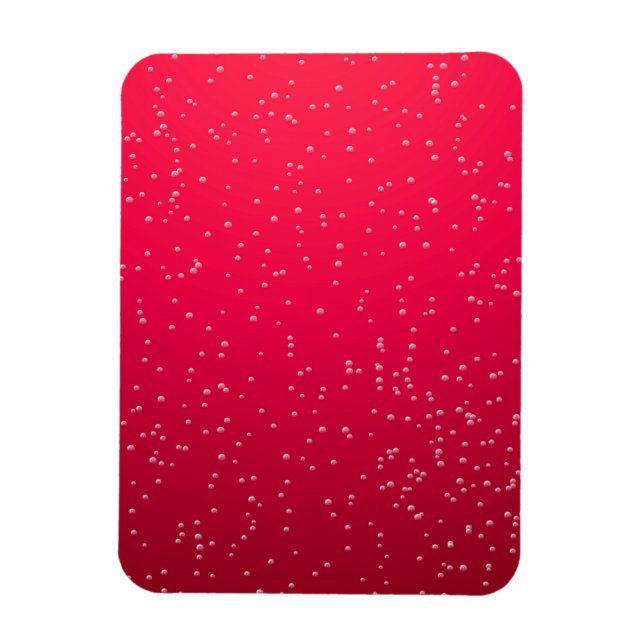 Cherry Soda mit winzigen Bläschen Hintergrundkunst Magnet (Vertikal)